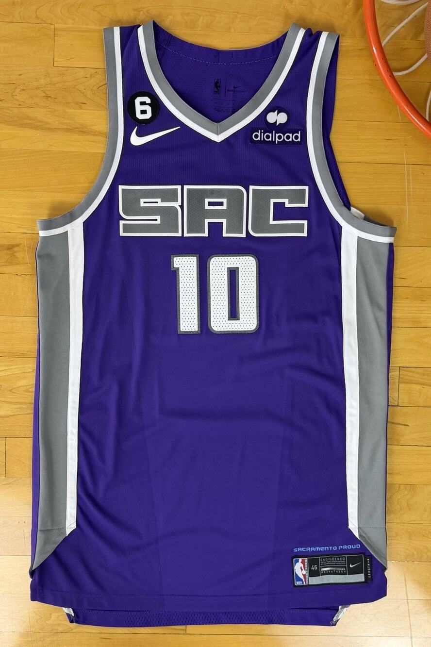 100% Authentic Domantas Sabonis Sacramento Kings Team Issued Pro Cut Jersey 46/L